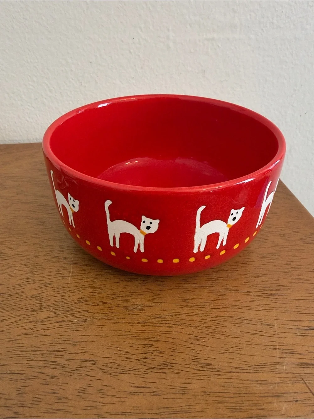 Vintage Waechtersbach Red Cat Bowl Made in Germany